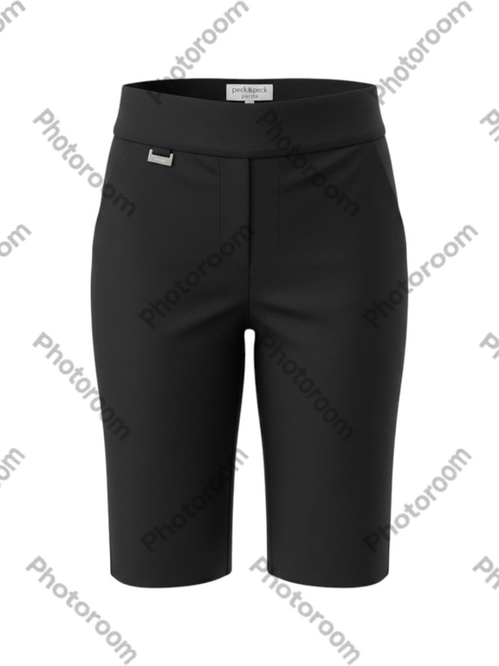 Peck & Peck Women's Petite Black Bermuda Shorts 4P